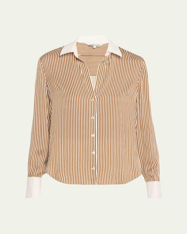 Amelia Stripe Button-Front Shirt